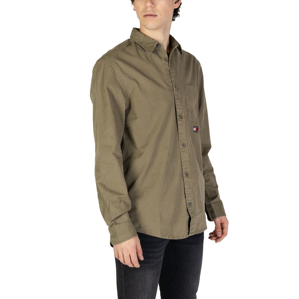 Tommy Hilfiger Jeans Green Cotton Rigenerato Shirt