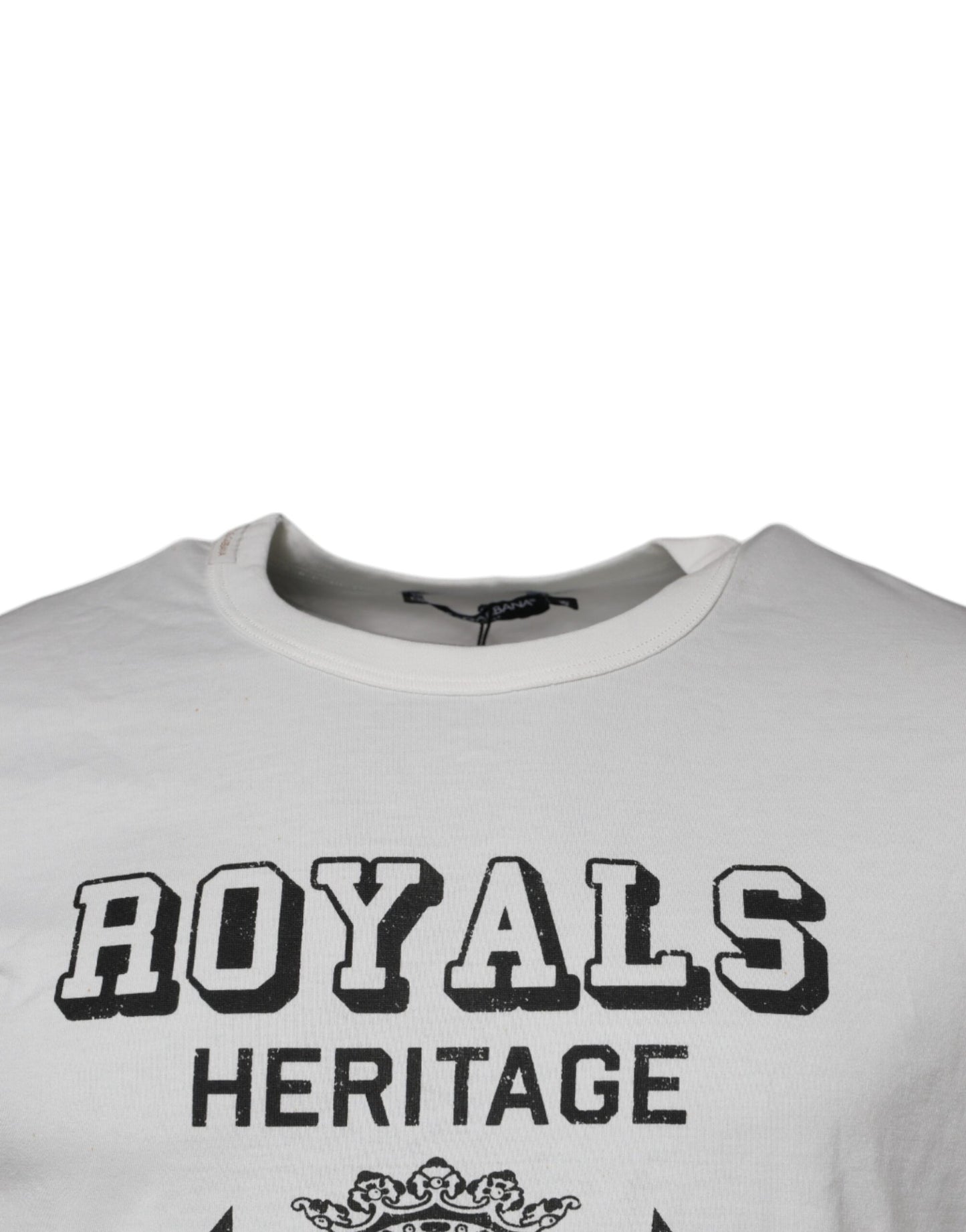 Dolce & Gabbana White Royals Heritage Cotton T-shirt