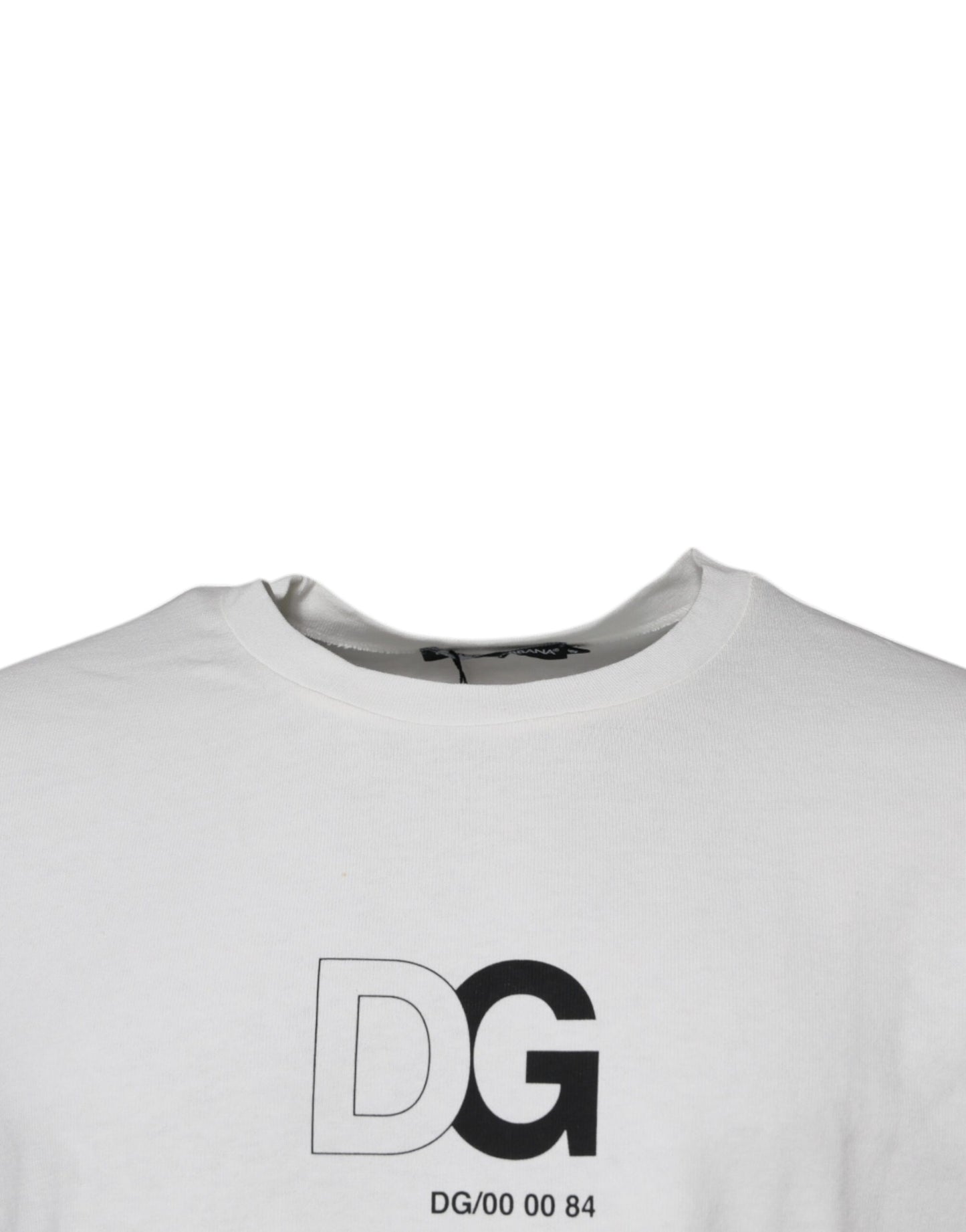 Dolce & Gabbana White DG Logo Crew Neck Short Sleeves T-shirt