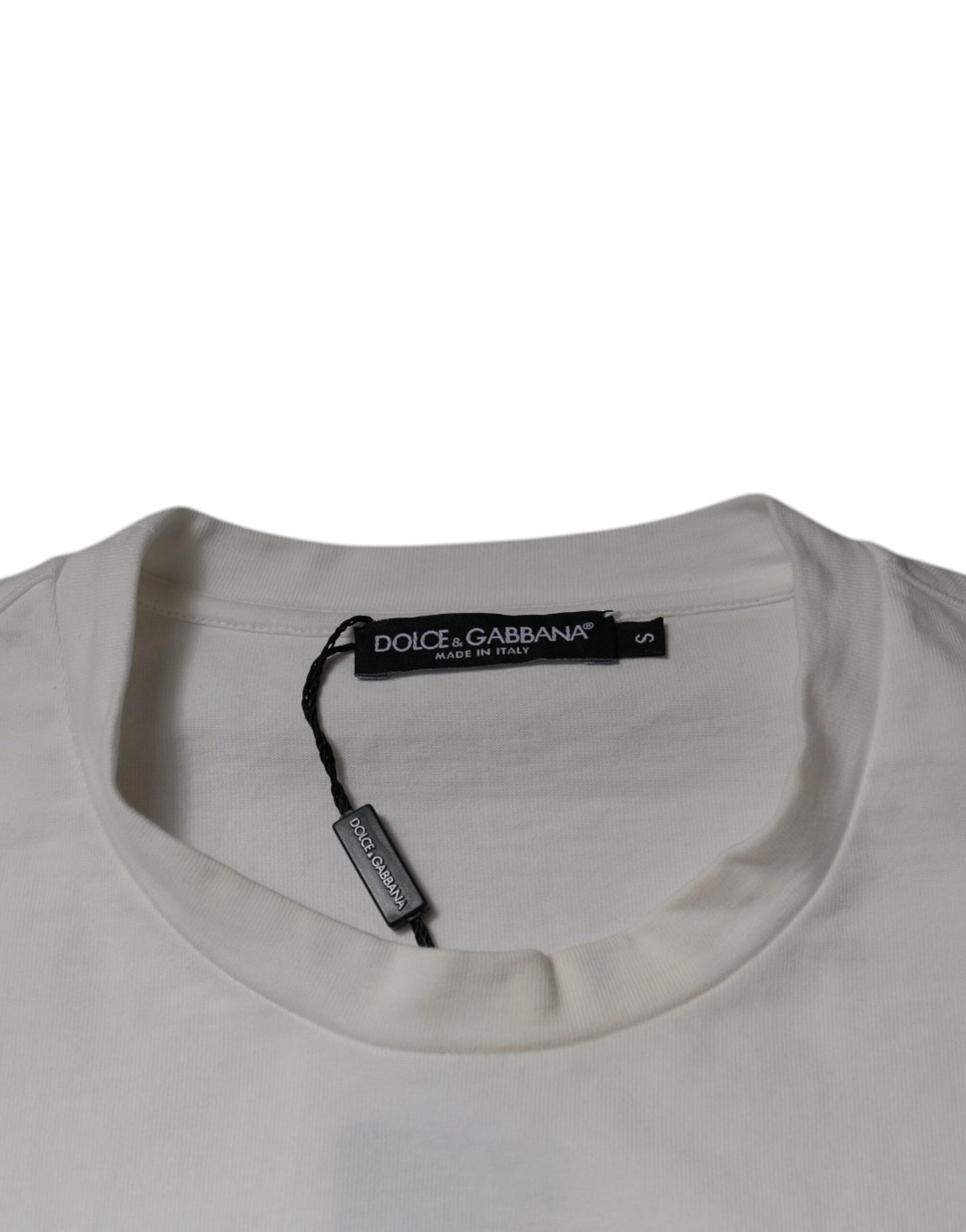 Dolce & Gabbana White DG Logo Crew Neck Short Sleeves T-shirt