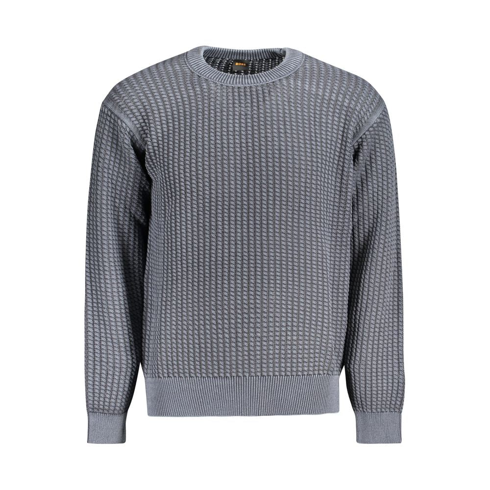 Hugo Boss Blue Cotton Sweater