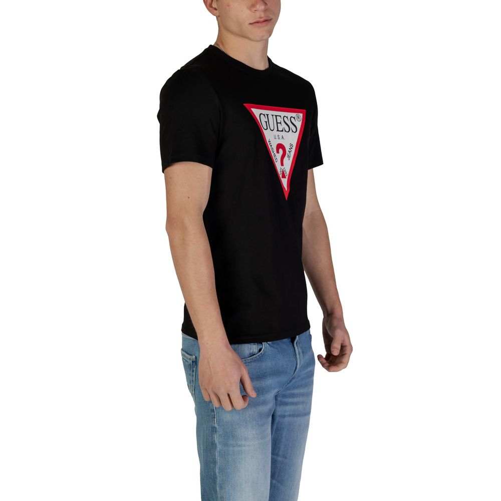 Guess Black Cotton T-Shirt