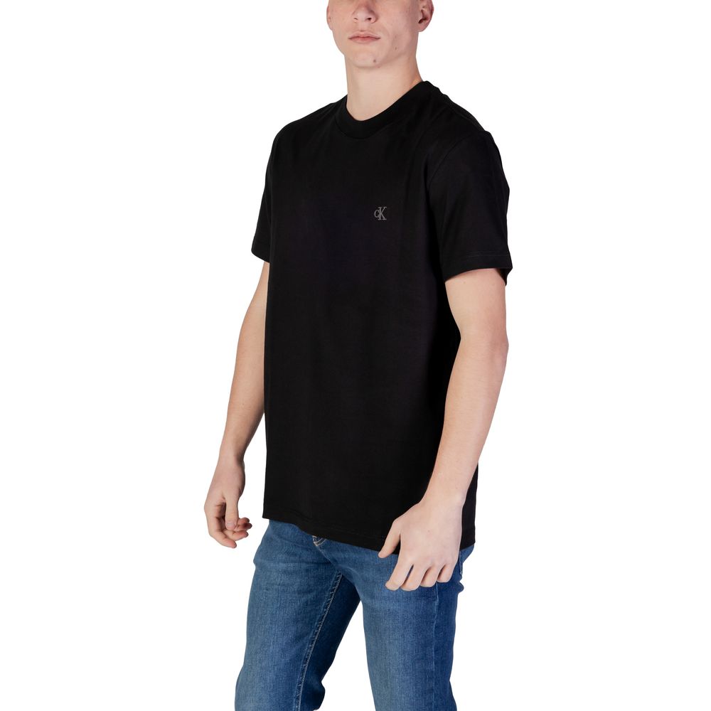 Calvin Klein Jeans Black Cotton Rigenerato T-Shirt