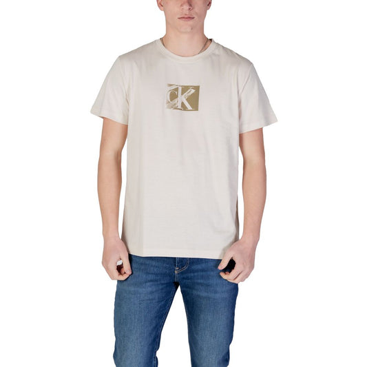 Calvin Klein Jeans Beige Cotton Rigenerato T-Shirt