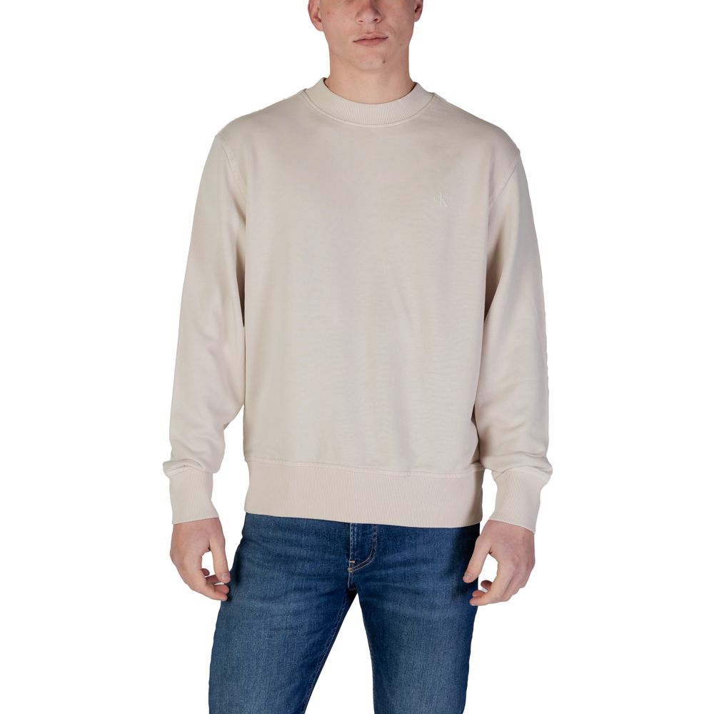 Calvin Klein Jeans Beige Cotton Rigenerato Sweater