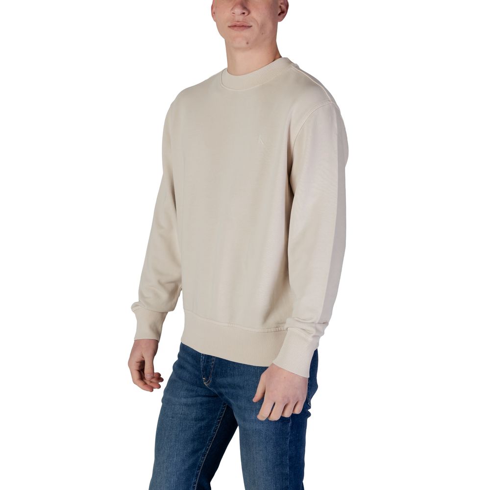 Calvin Klein Jeans Beige Cotton Rigenerato Sweater