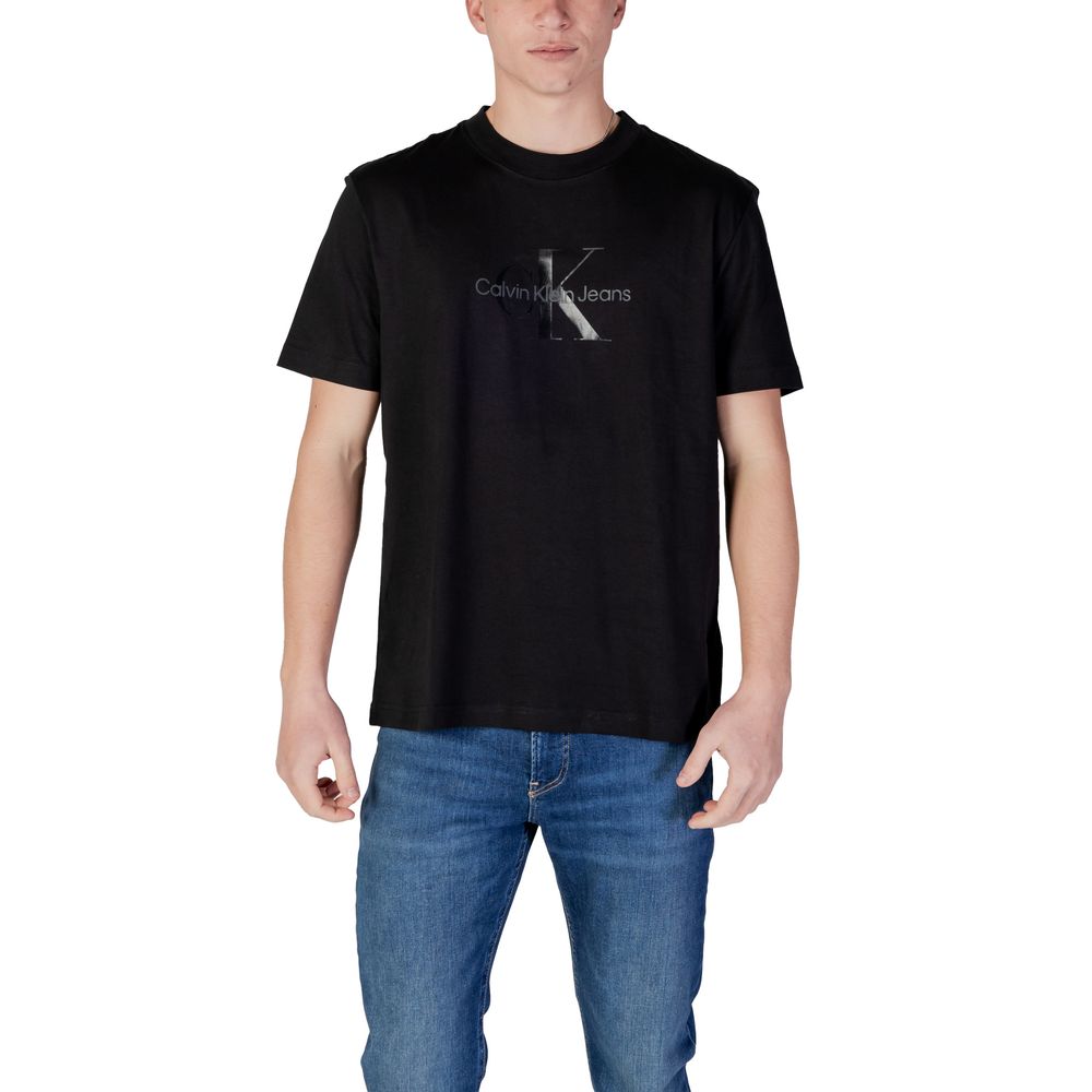 Calvin Klein Jeans Black Cotton Rigenerato T-Shirt