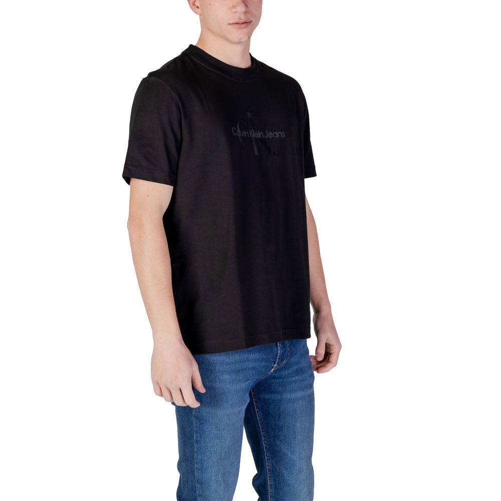 Calvin Klein Jeans Black Cotton Rigenerato T-Shirt