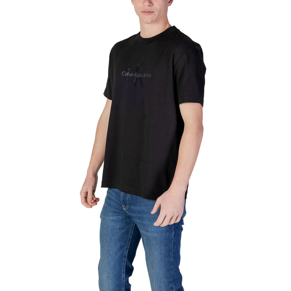 Calvin Klein Jeans Black Cotton Rigenerato T-Shirt