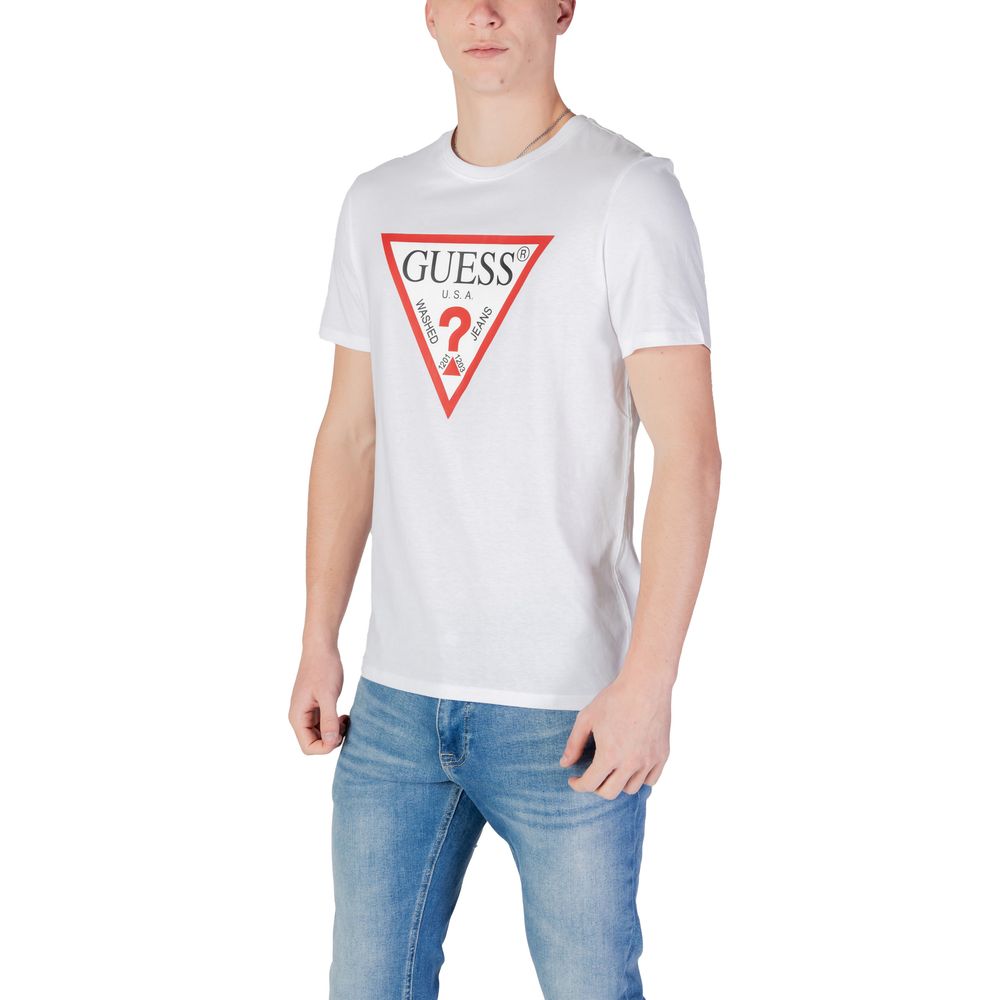 Guess White Cotton T-Shirt