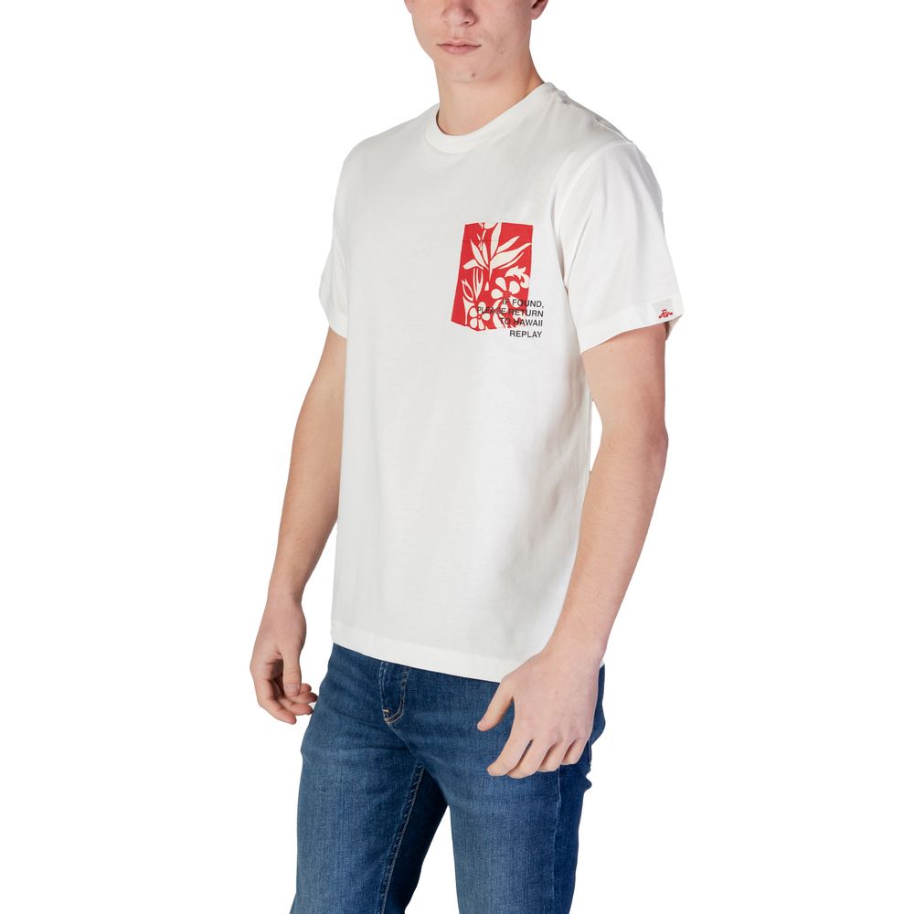 Replay White Cotton T-Shirt