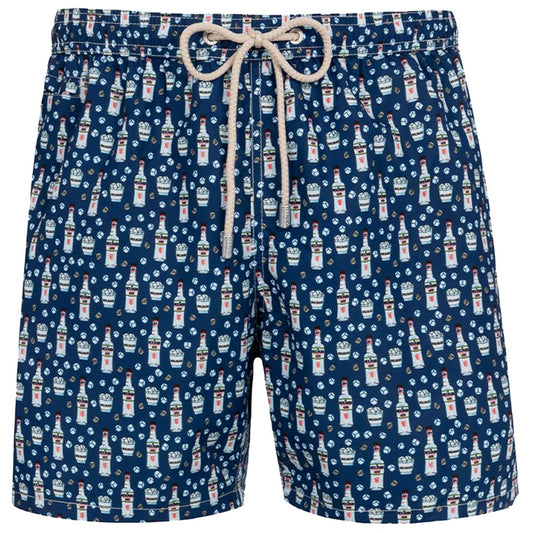 MC2 Saint Barth Blue Polyester Men Swim Trunk