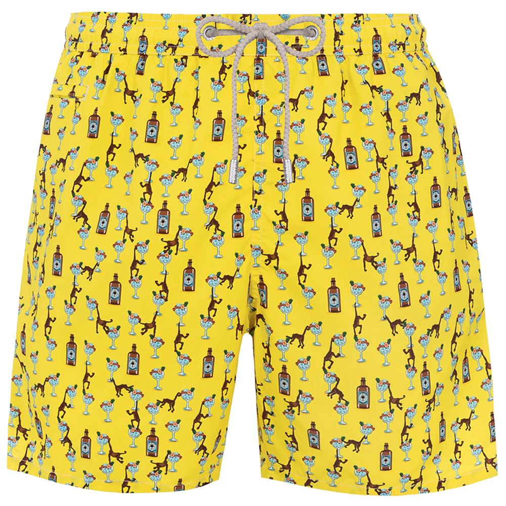 MC2 Saint Barth Yellow Polyester Men Swimwear