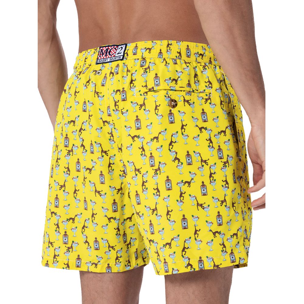 MC2 Saint Barth Yellow Polyester Men Swimwear