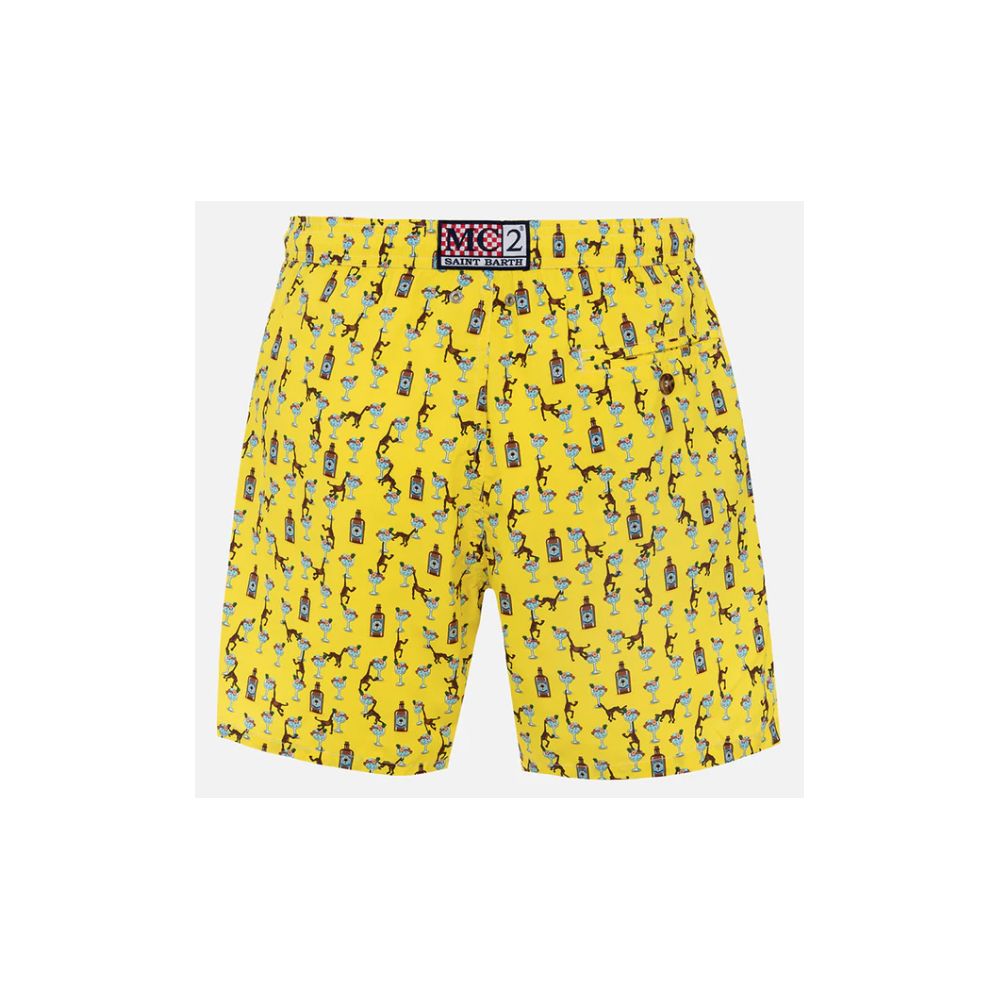 MC2 Saint Barth Yellow Polyester Men Swimwear