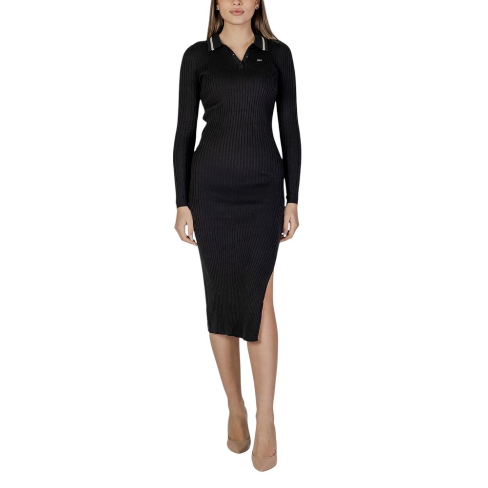 Tommy Hilfiger Jeans Black Cotton Rigenerato Dress