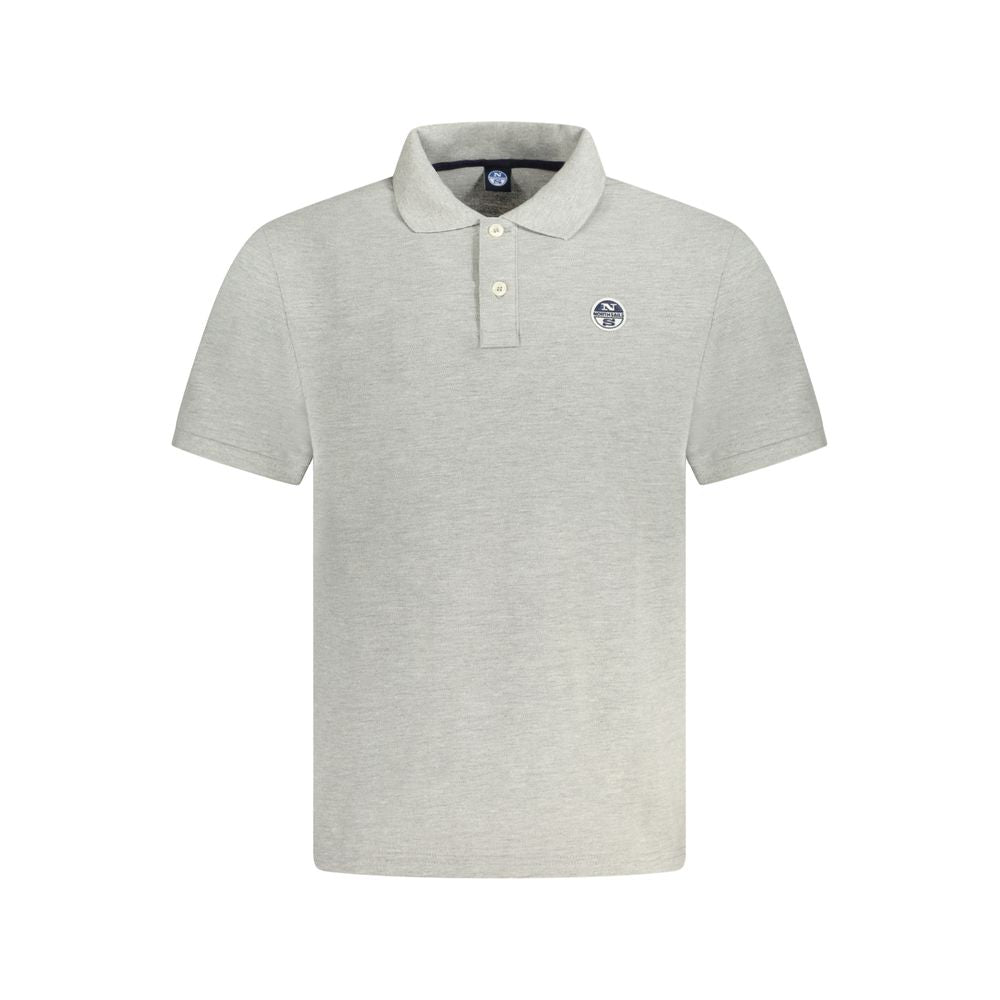 North Sails Gray Cotton Polo Shirt