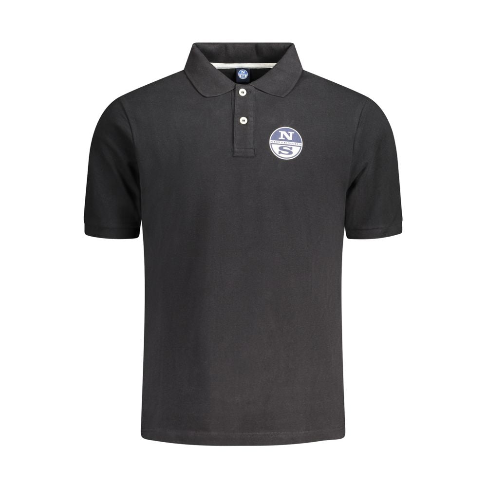 North Sails Black Cotton Polo Shirt