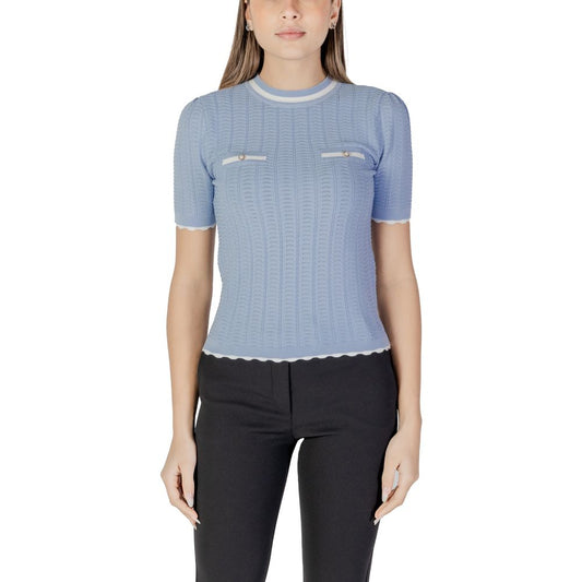 Morgan De Toi Blue Recycled Polyester Tops & T-Shirt