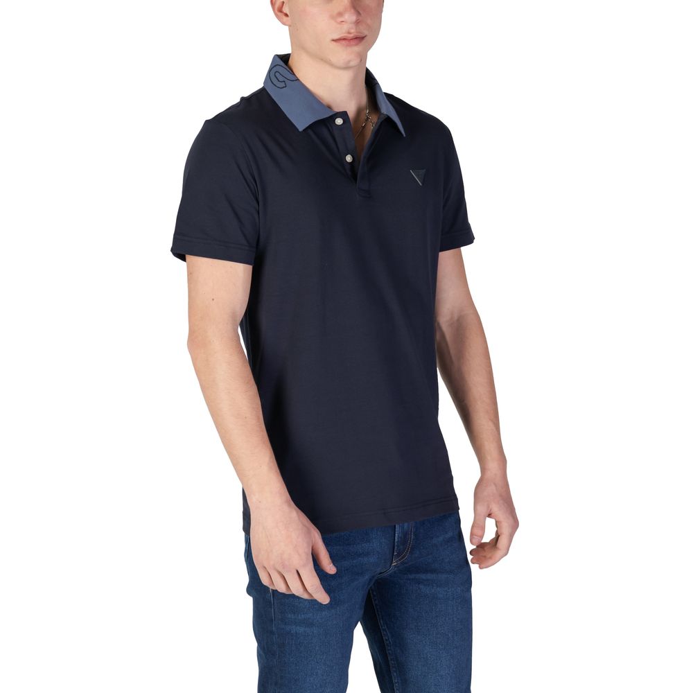 Guess Blue Cotton Polo Shirt