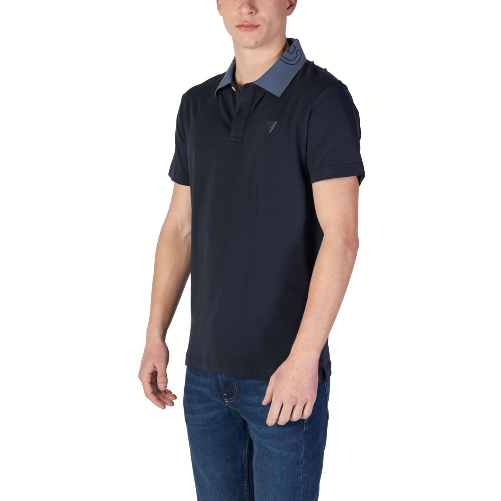 Guess Blue Cotton Polo Shirt