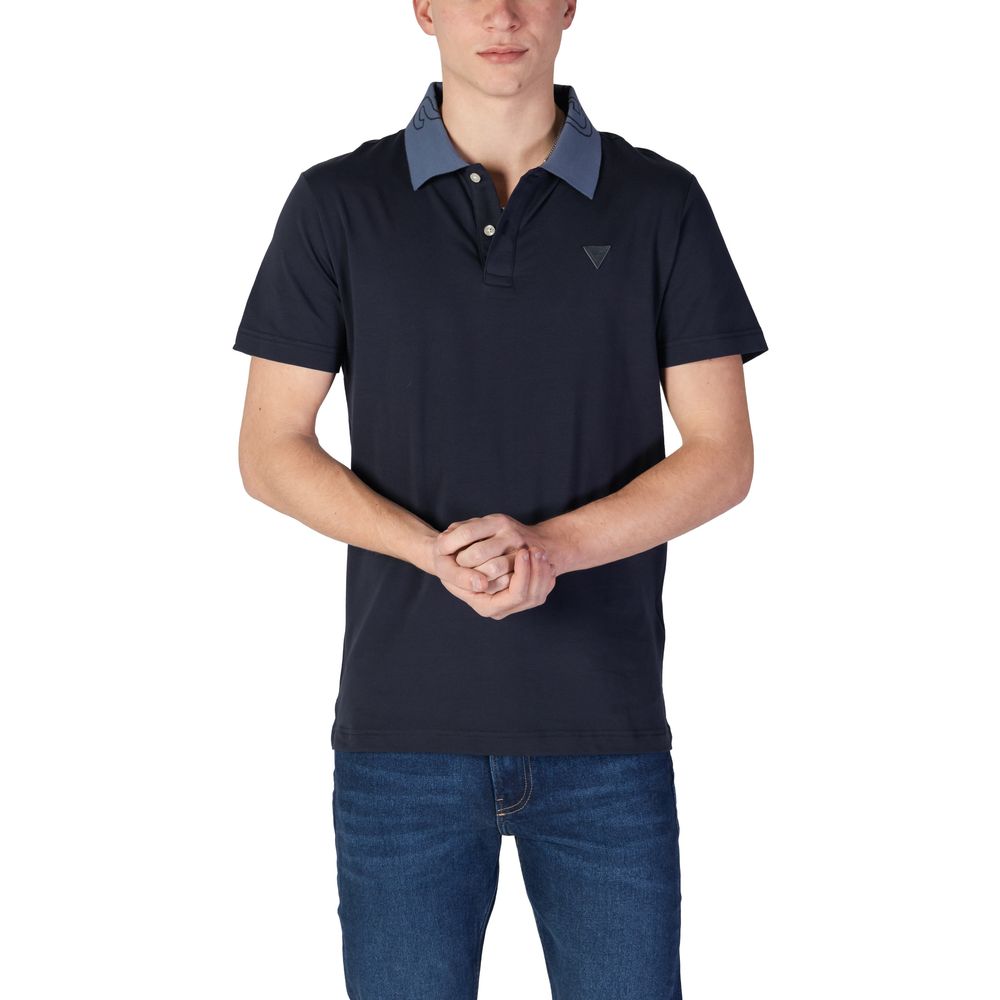 Guess Blue Cotton Polo Shirt