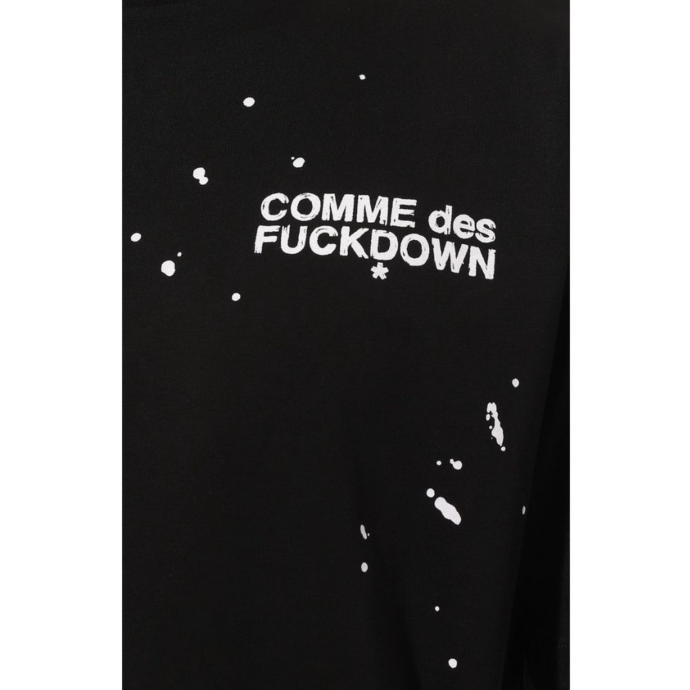 Comme Des Fuckdown Black Cotton T-Shirt