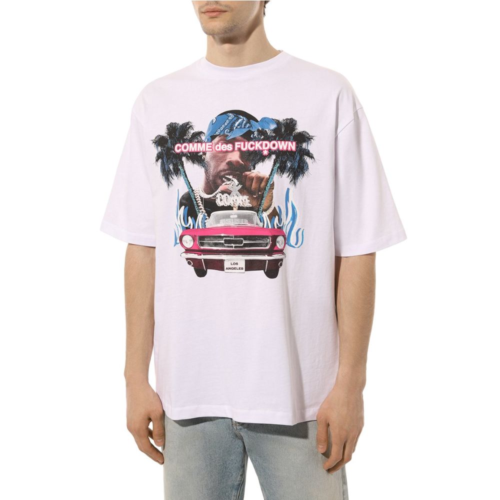 Comme Des Fuckdown White Cotton T-Shirt