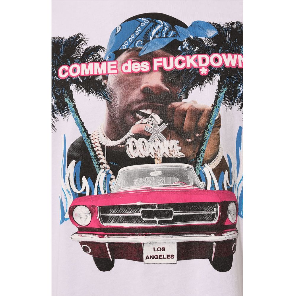 Comme Des Fuckdown White Cotton T-Shirt