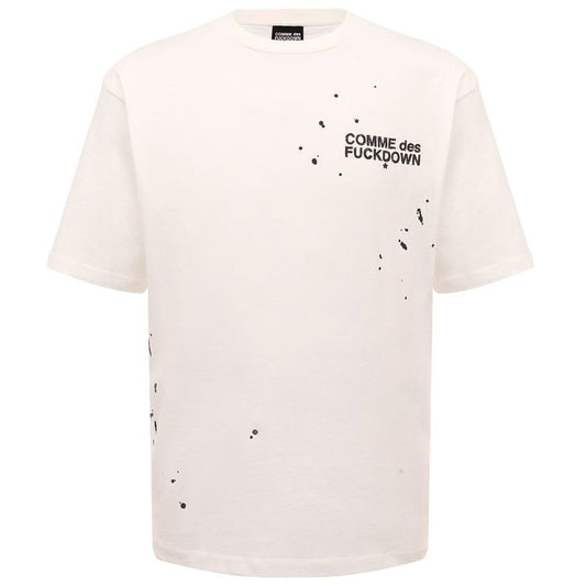 Comme Des Fuckdown White Cotton T-Shirt