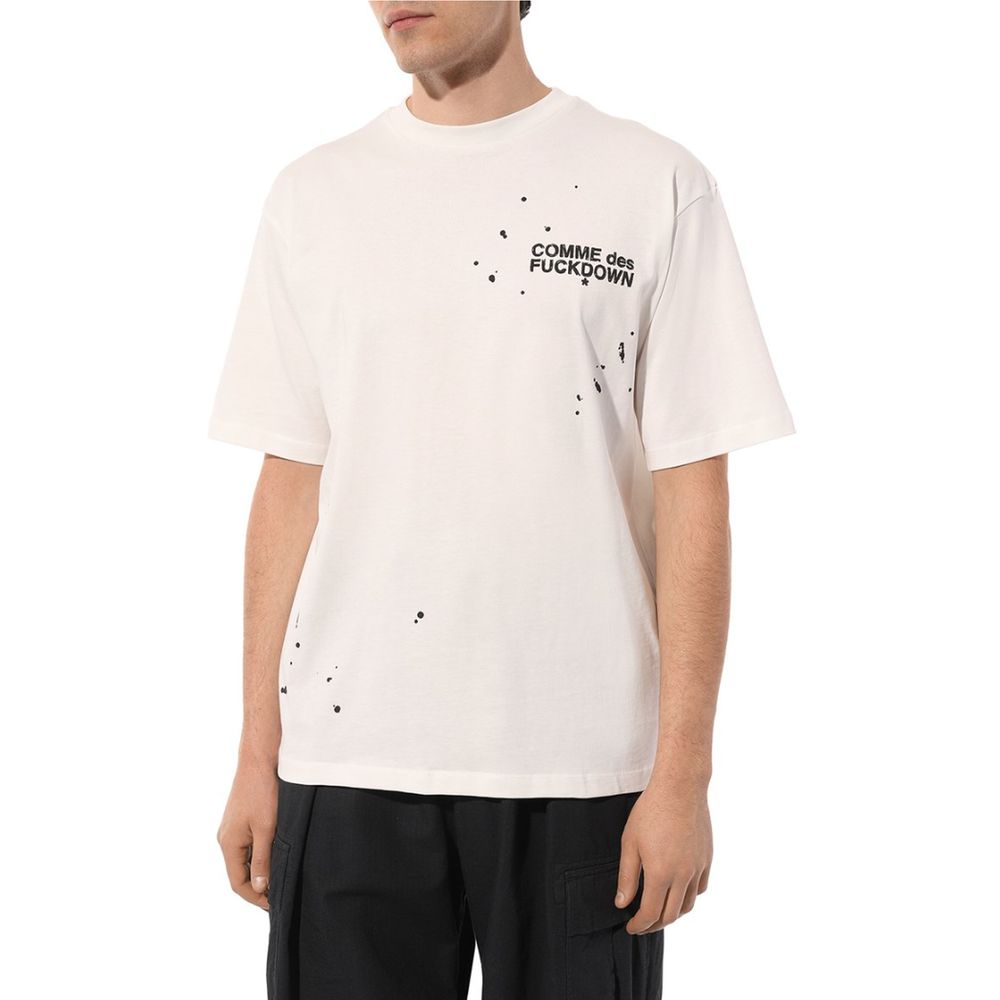 Comme Des Fuckdown White Cotton T-Shirt