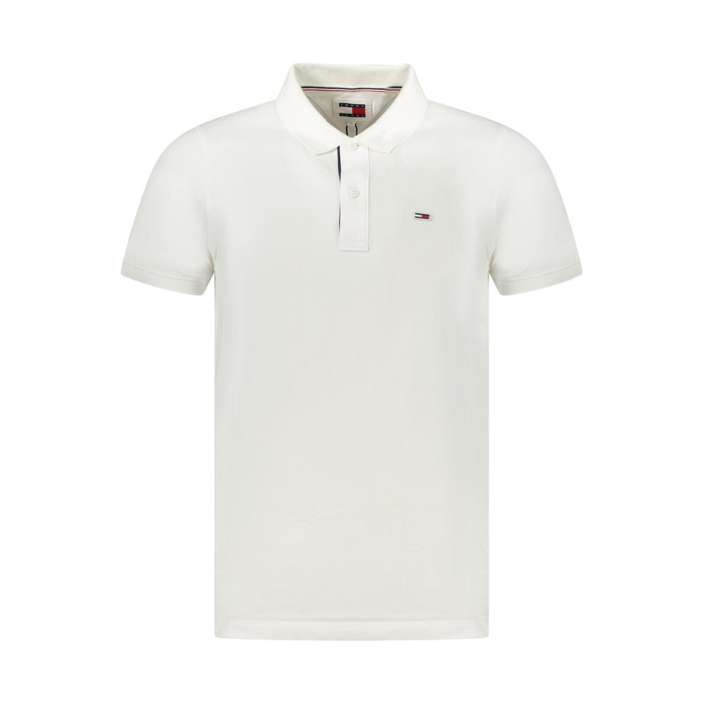 Tommy Hilfiger White Cotton Polo Shirt