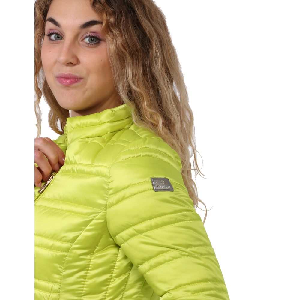 Yes Zee Green Polyester Women's Jacket