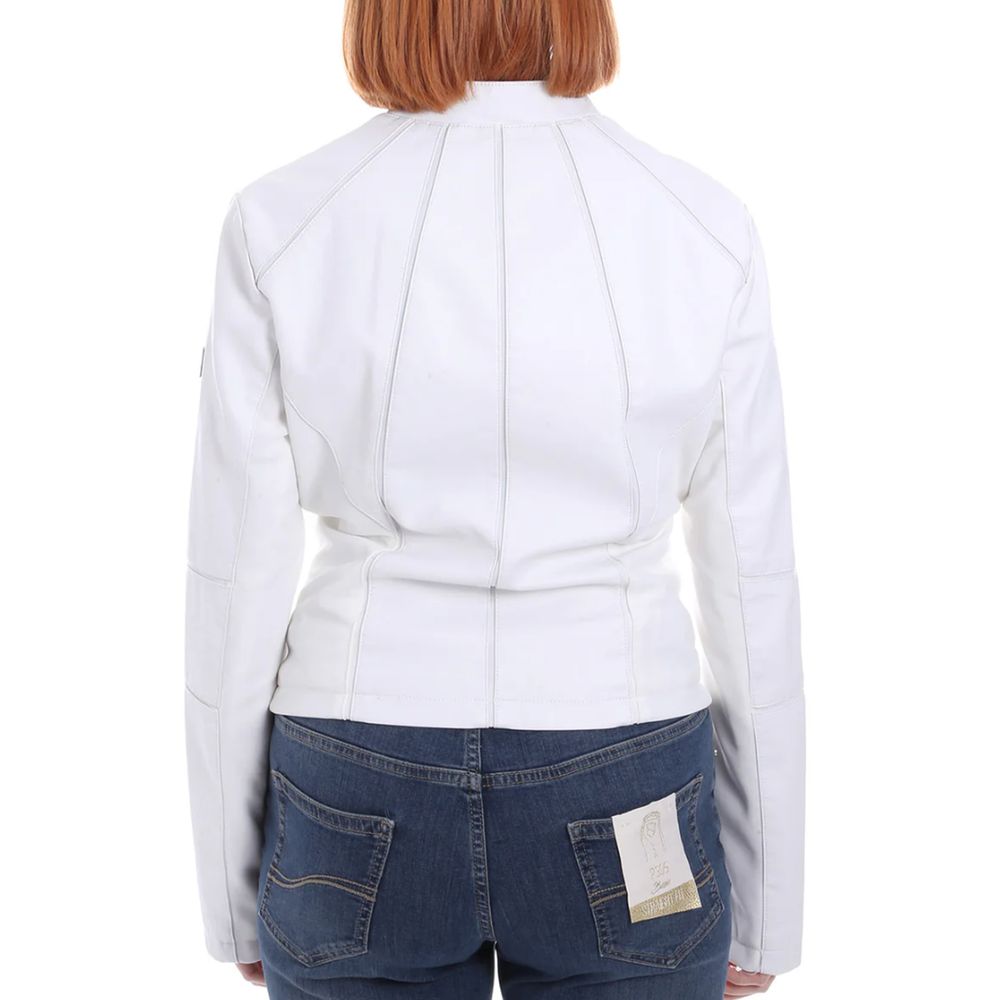 Yes Zee White Polyethylene Jackets & Coat