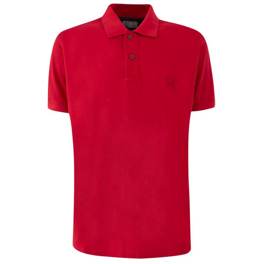 Yes Zee Red Cotton Polo Shirt