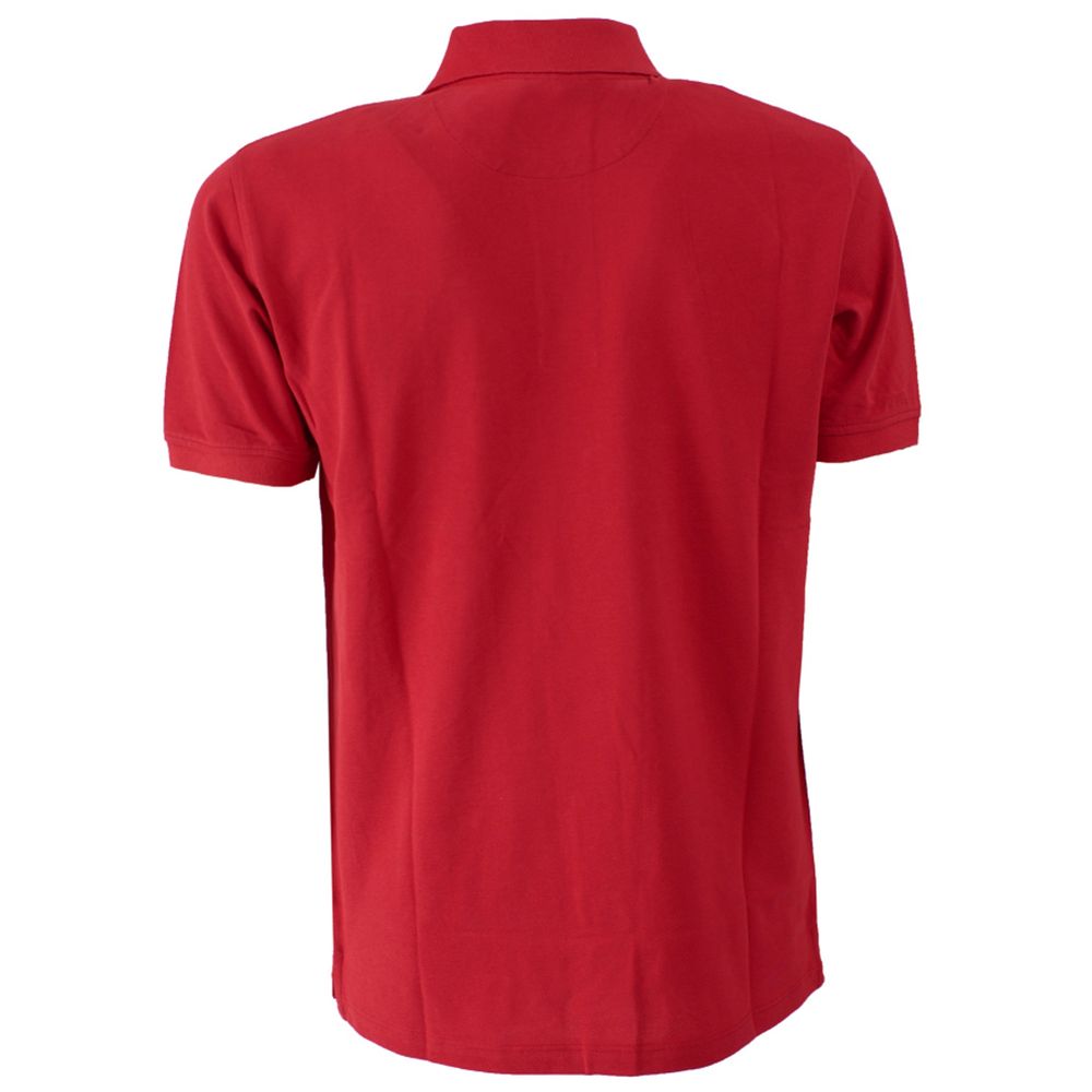 Yes Zee Red Cotton Polo Shirt