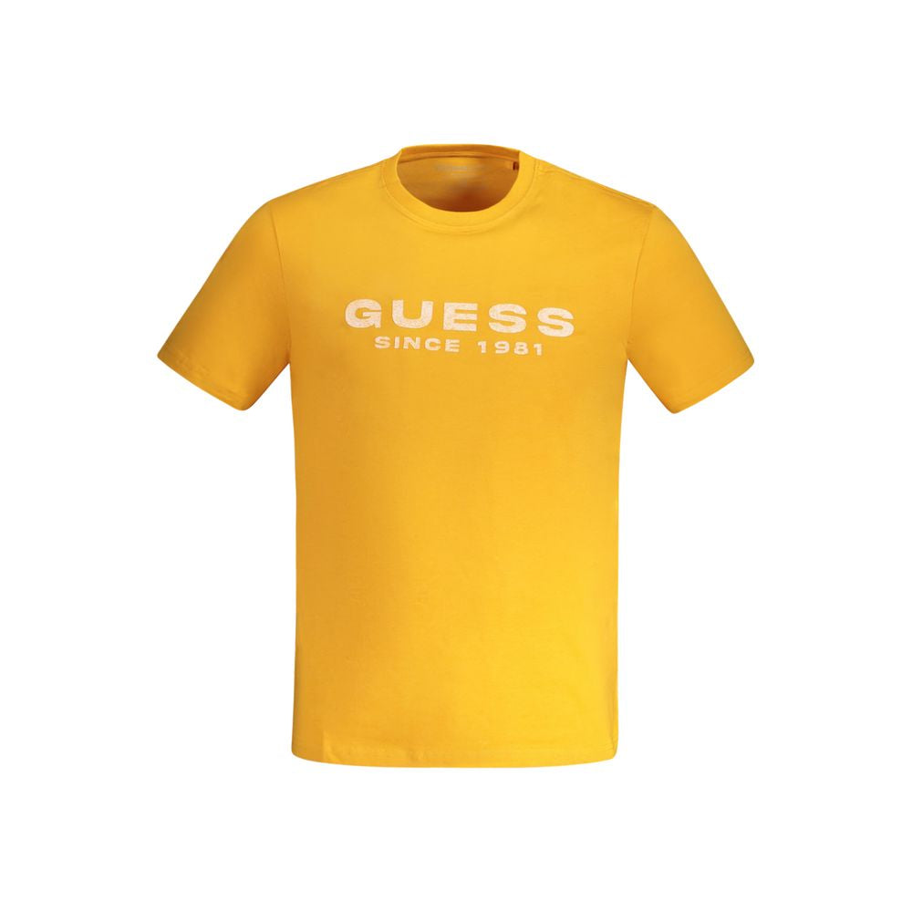 Guess Jeans Orange Cotton Men T-Shirt