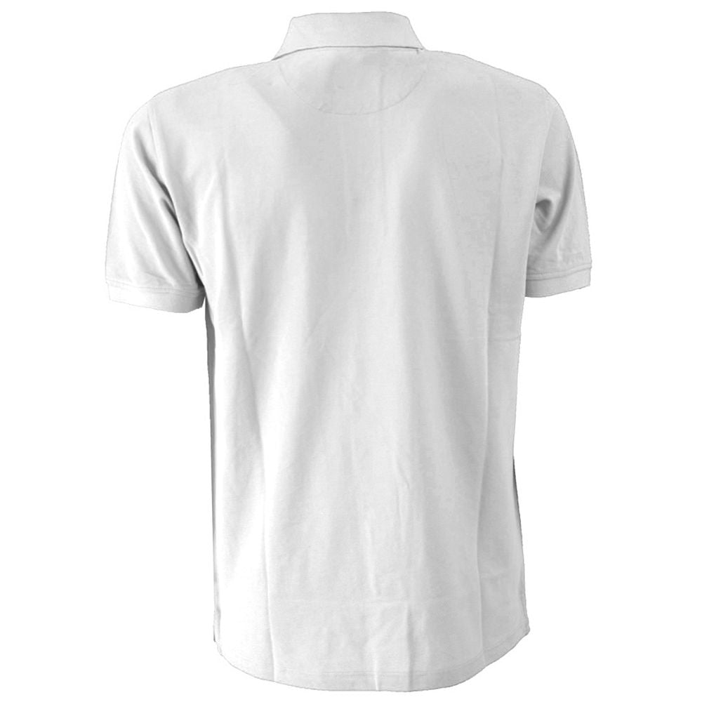 Yes Zee White Cotton Polo Shirt