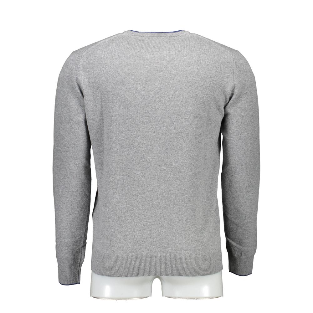 Harmont & Blaine Gray Wool Men Sweater