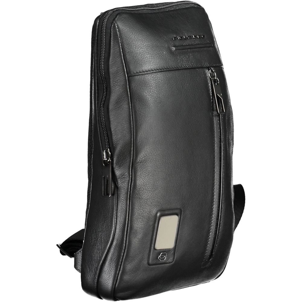 Piquadro Black Leather Men Shoulder Bag