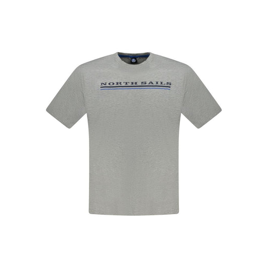 North Sails Gray Cotton Men T-Shirt