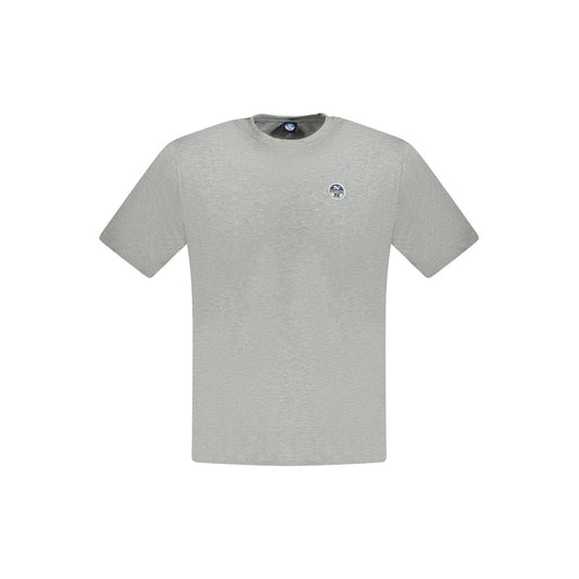 North Sails Gray Cotton Men T-Shirt