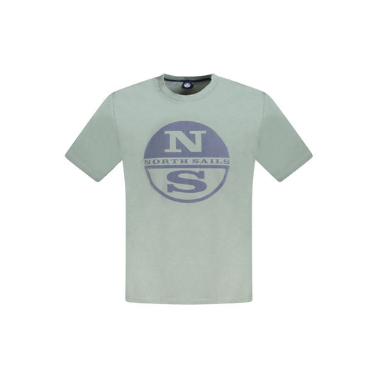 North Sails Green Cotton Men T-Shirt