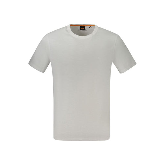 Hugo Boss White Cotton Men T-Shirt