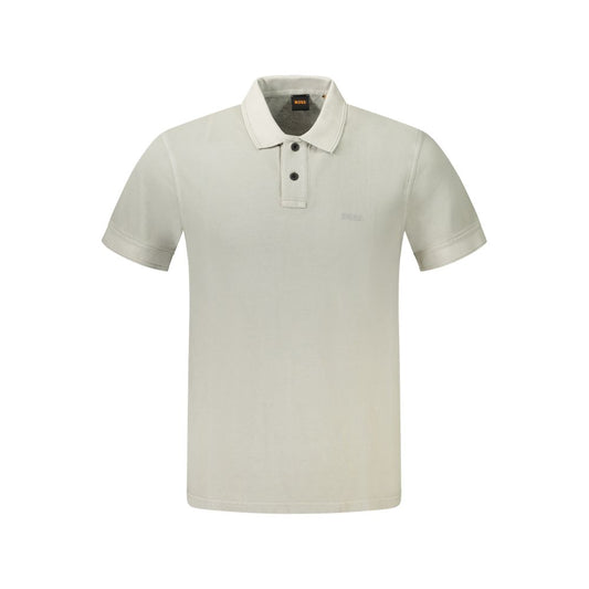 Hugo Boss Gray Cotton Men Polo Shirt