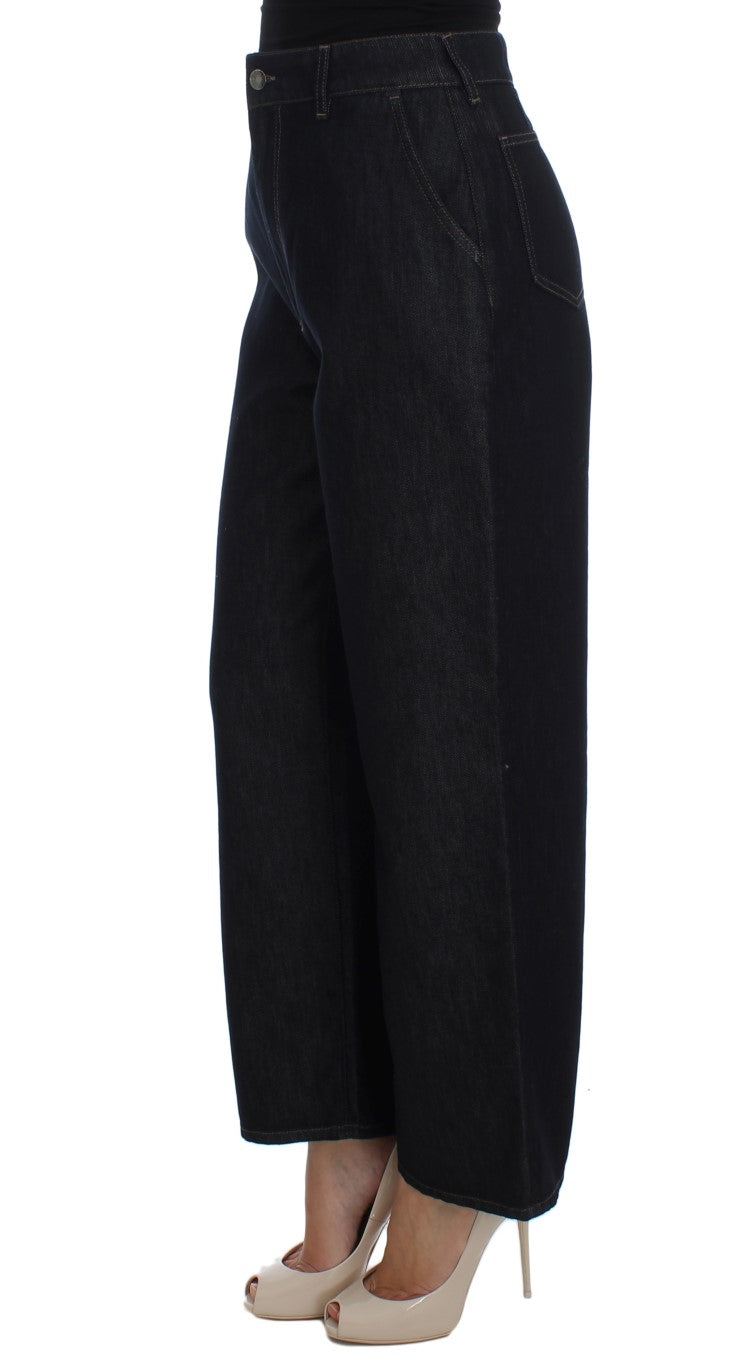 Dolce & Gabbana Chic High Waist Flare Jeans in Dark Blue